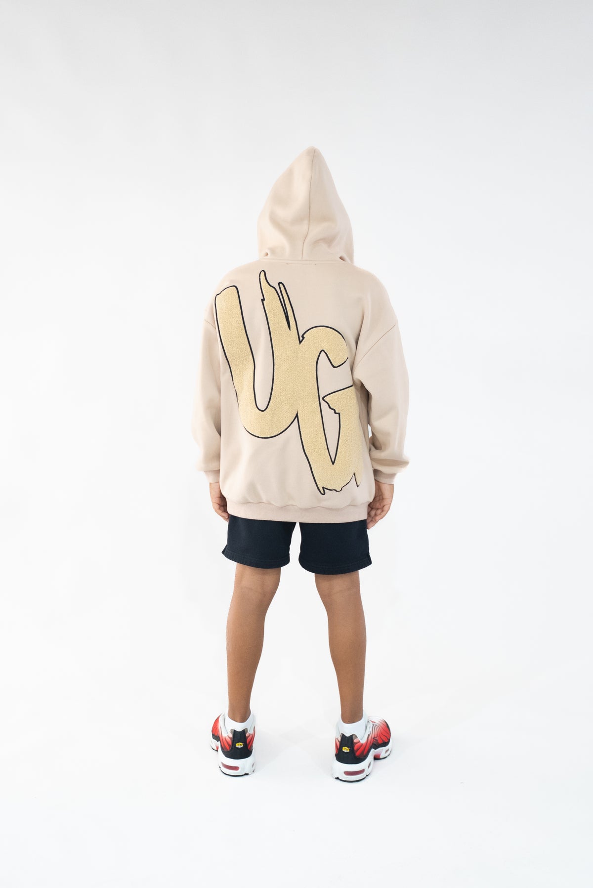 Kids Tan/Black " Moving In Silence " hoodie