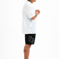 CODE OF SILENCE TEE - WHITE/CLOUD NINE BLUE