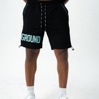 EMPIRE SHORTS- (BLACK/TIFFANY)