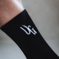 Black UG Logo Mid Socks