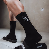 Black UG Logo Mid Socks