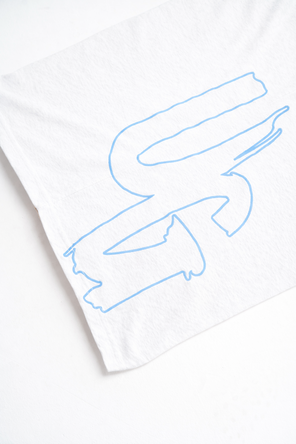 CODE OF SILENCE TEE- (WHITE/CLOUD BLUE)