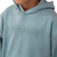 Kids Steel Blue "Moving In Silence " Hoodie