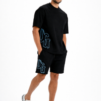 CODE OF SILENCE SHORTS- BLAKC/CLOUD NINE BLUE
