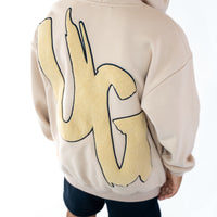Kids Tan/Black " Moving In Silence " hoodie