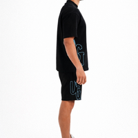 CODE OF SILENCE TEE - BLACK/CLOUD NINE BLUE
