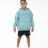Kids Steel Blue "Moving In Silence " Hoodie