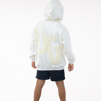 Kids White/Cream " Moving In Silence " Hoodie