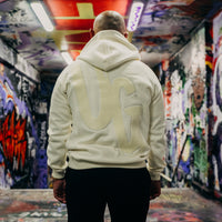 Cream/Off White Hoodie " Moving In Silence " Collection