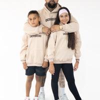 Kids Tan/Black " Moving In Silence " hoodie