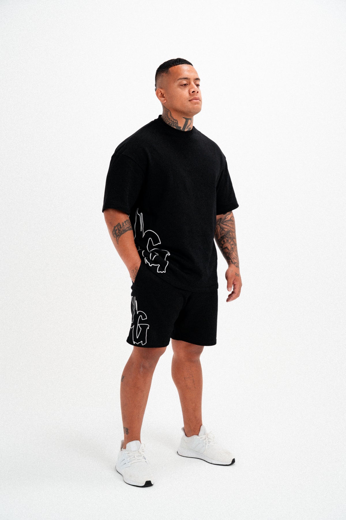 CODE OF SILENCE TEE- (BLACK/WHITE)