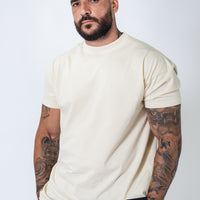 Off White-Oversized Box Fit tee