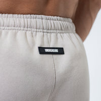 Taupe Double Print Cotton Shorts