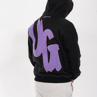 Black/Purple Hoodie " Moving In Silence " Collection