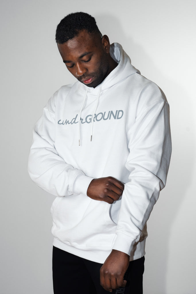 Oversized Hoodie White/Grey