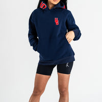 Navy x Red Hoodie