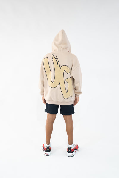 Kids Tan/Black " Moving In Silence " hoodie