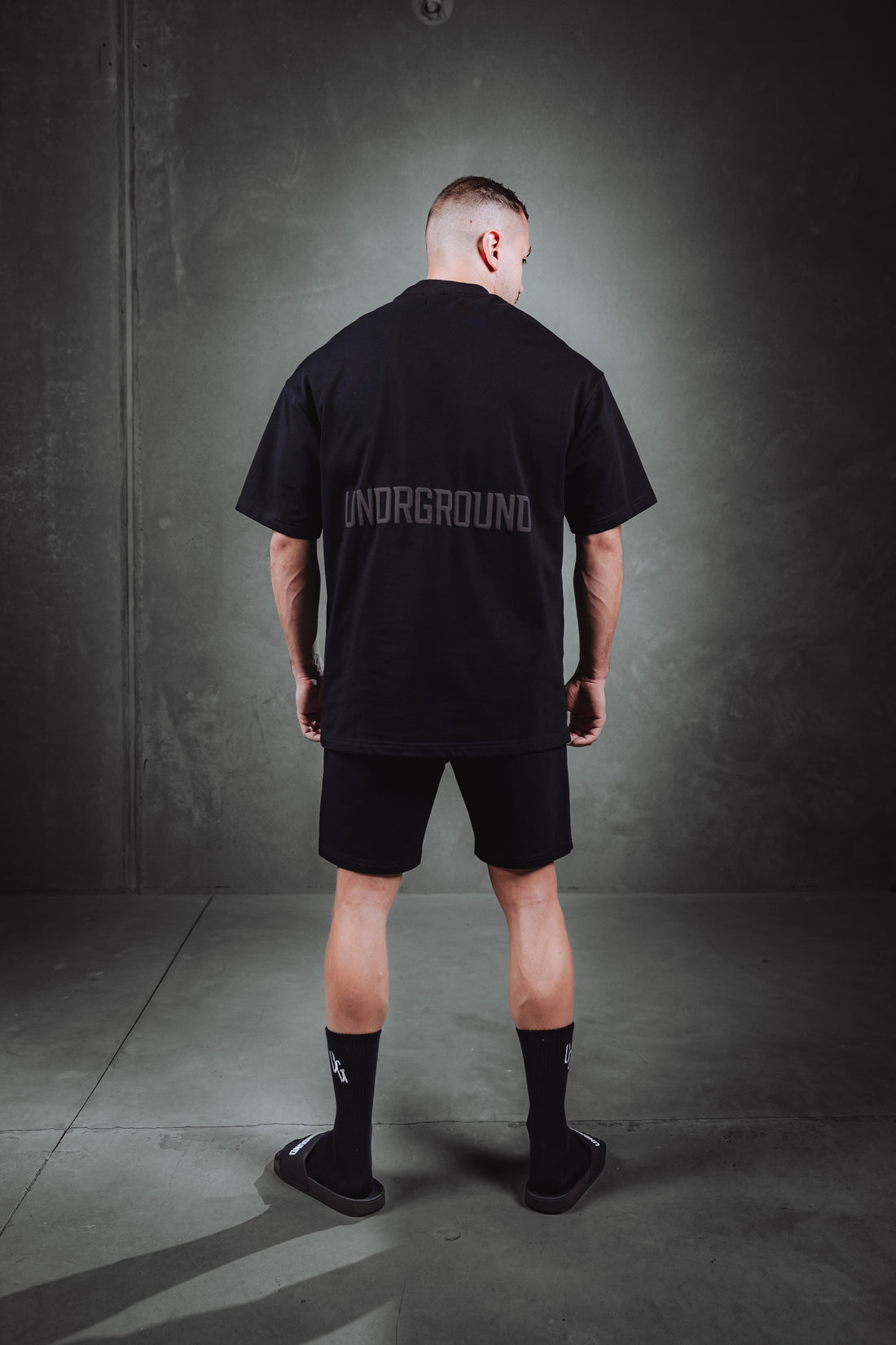 Black UG Logo Mid Socks