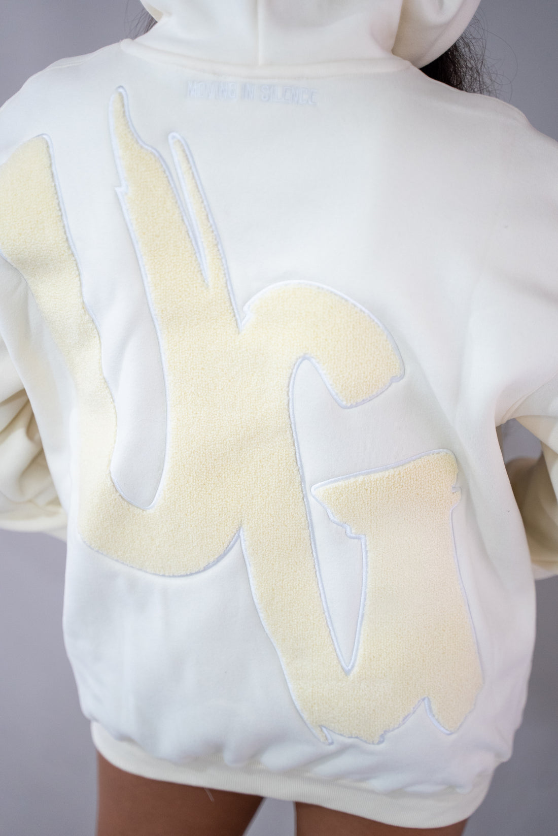 Kids White/Cream " Moving In Silence " Hoodie