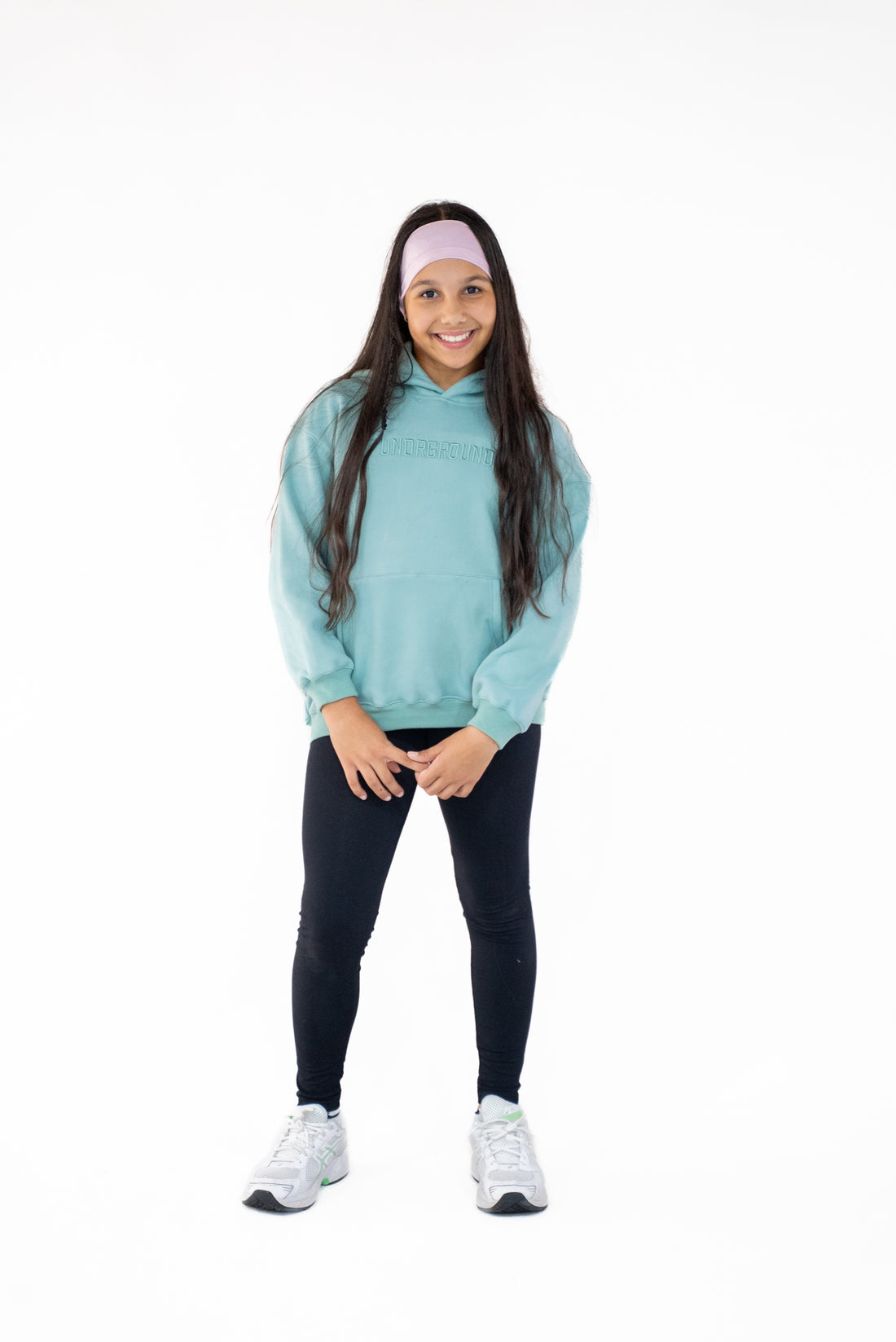 Kids Steel Blue "Moving In Silence " Hoodie