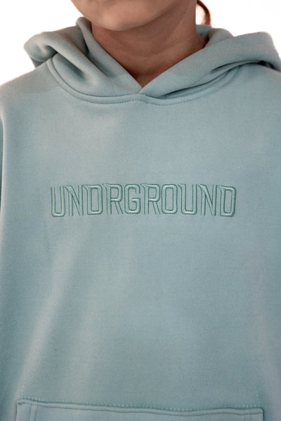 Kids Steel Blue "Moving In Silence " Hoodie