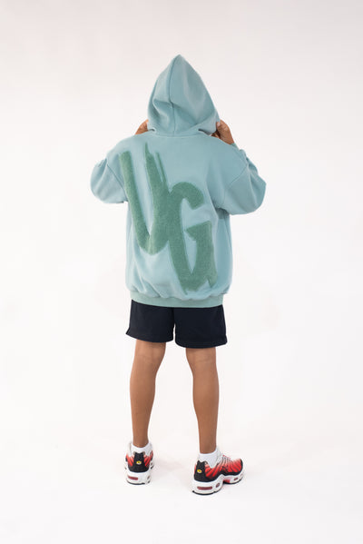 Kids Steel Blue "Moving In Silence " Hoodie
