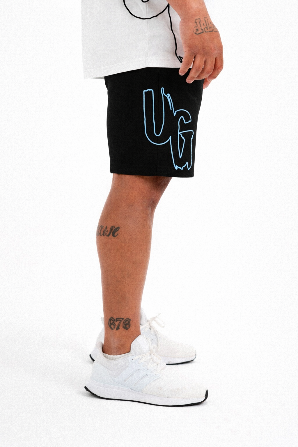 CODE OF SILENCE SHORTS- BLAKC/CLOUD NINE BLUE
