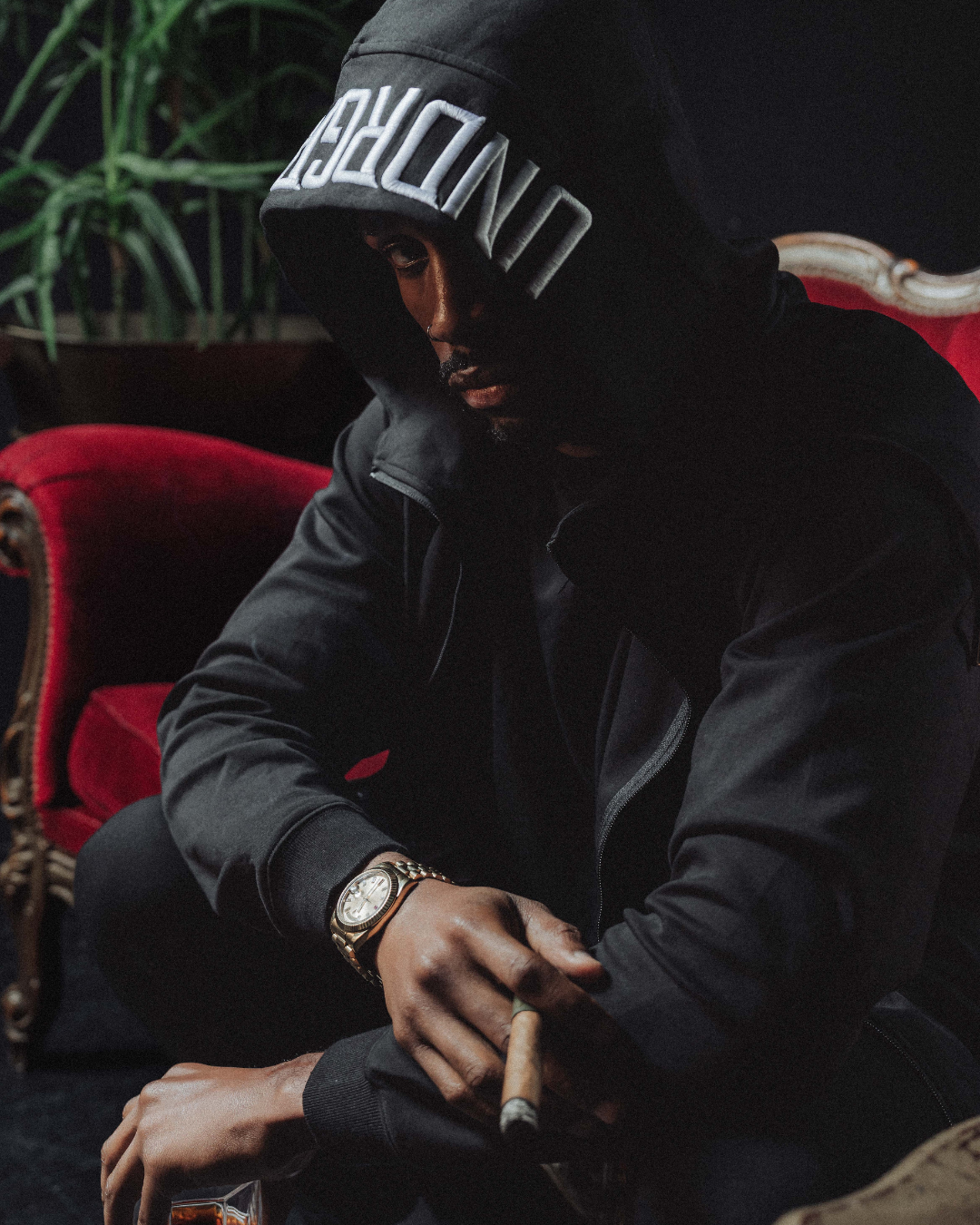 3D Embroidered Zip Up Hoodie