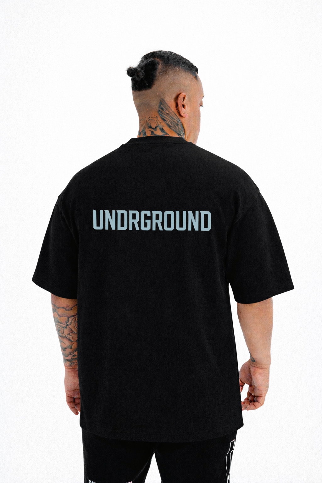 ORIGIN TEE- (BLACK/CLOUD BLUE)