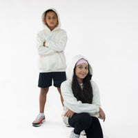 Kids White/Cream " Moving In Silence " Hoodie