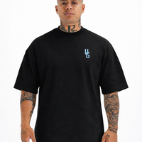 ORIGIN TEE BLACK/CLOUD NINE BLUE