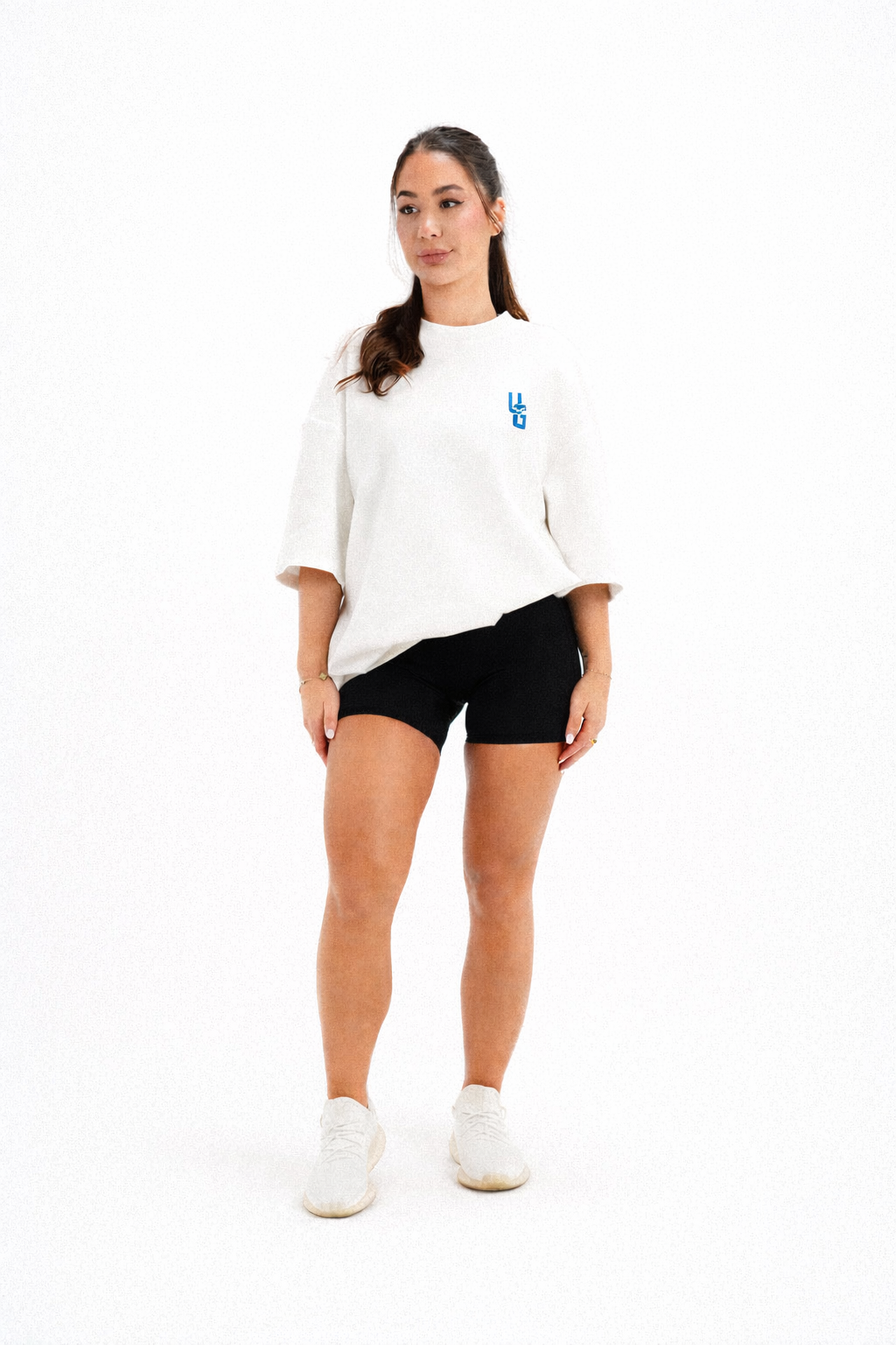 THE ORIGIN TEE- WHITE/CLOUD NINE BLUE