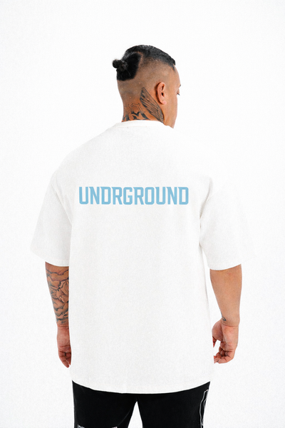 ORIGIN TEE- (WHITE/CLOUD BLUE)
