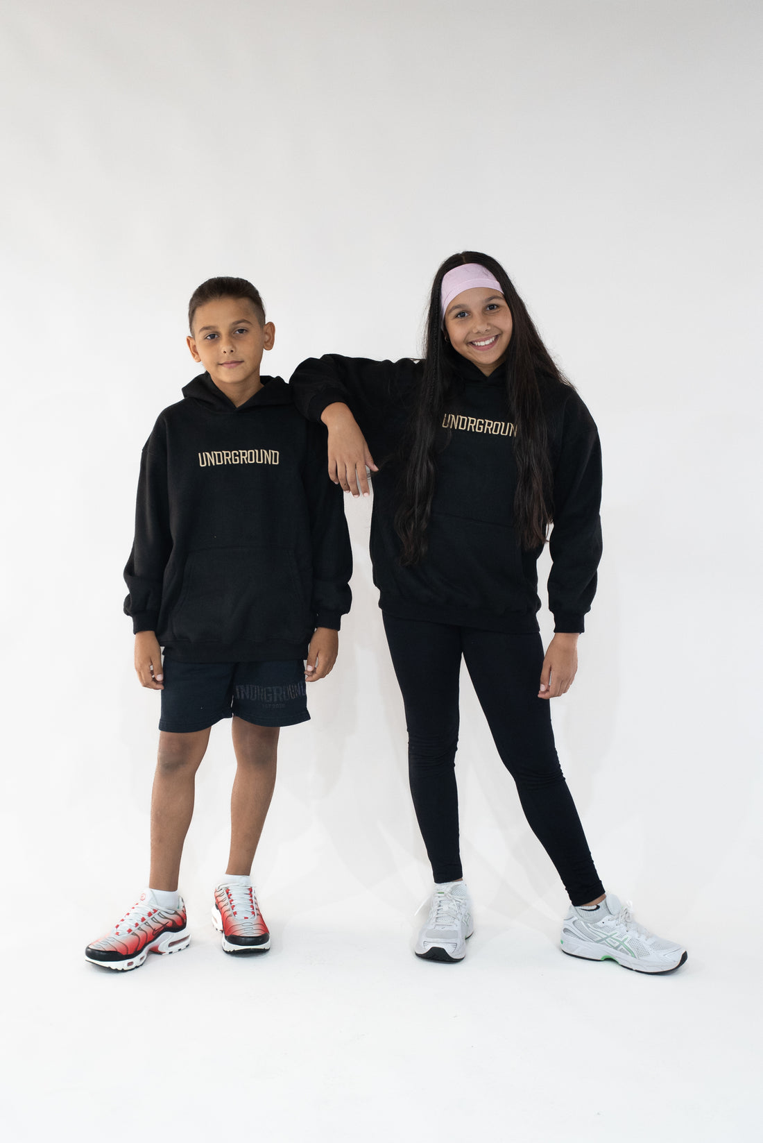 Kids Black/Tan Hoodie "Moving In Silence " Collection