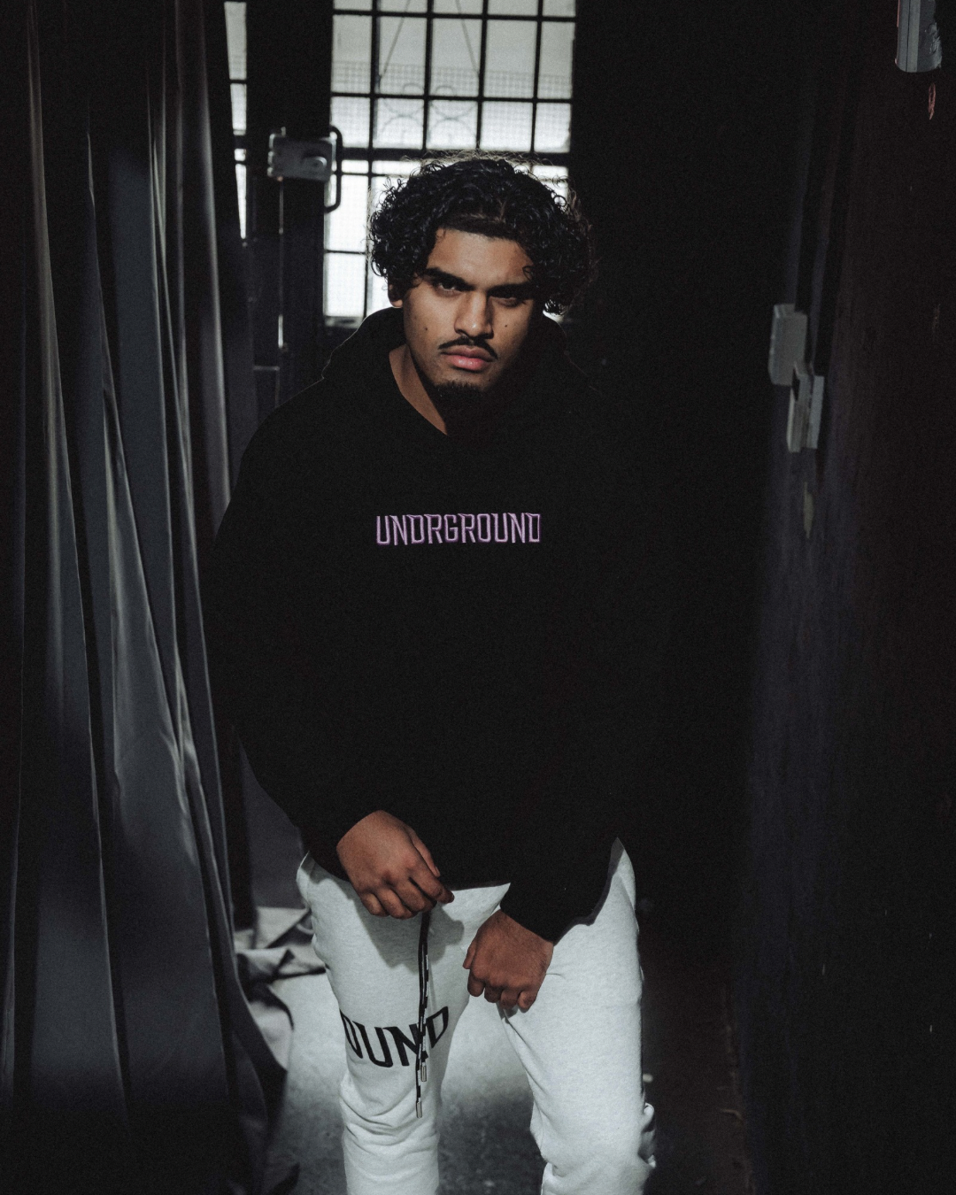 Black/Purple Hoodie " Moving In Silence " Collection