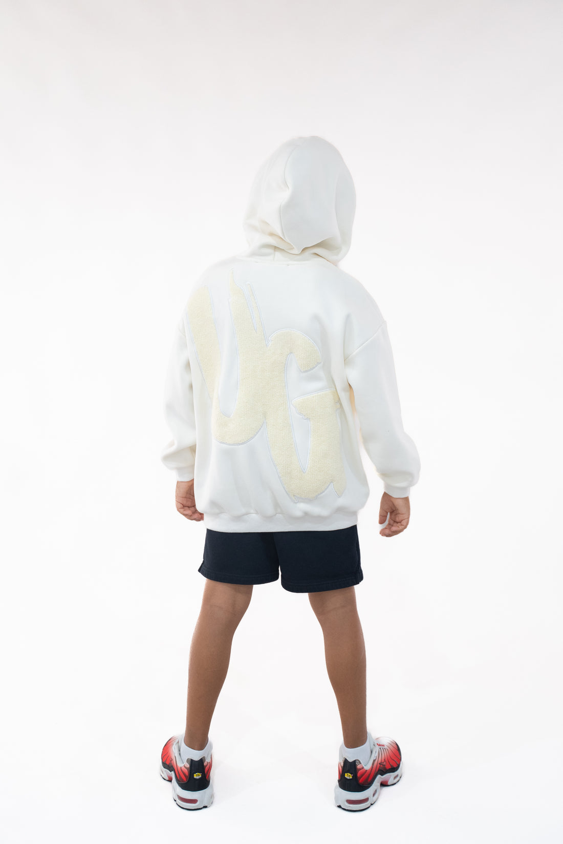 Kids White/Cream " Moving In Silence " Hoodie