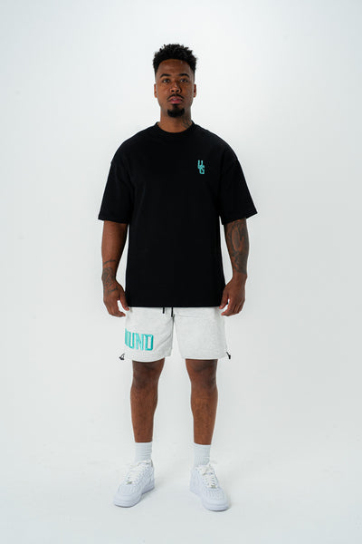 EMPIRE TEE- (BLACK/TIFFANY)