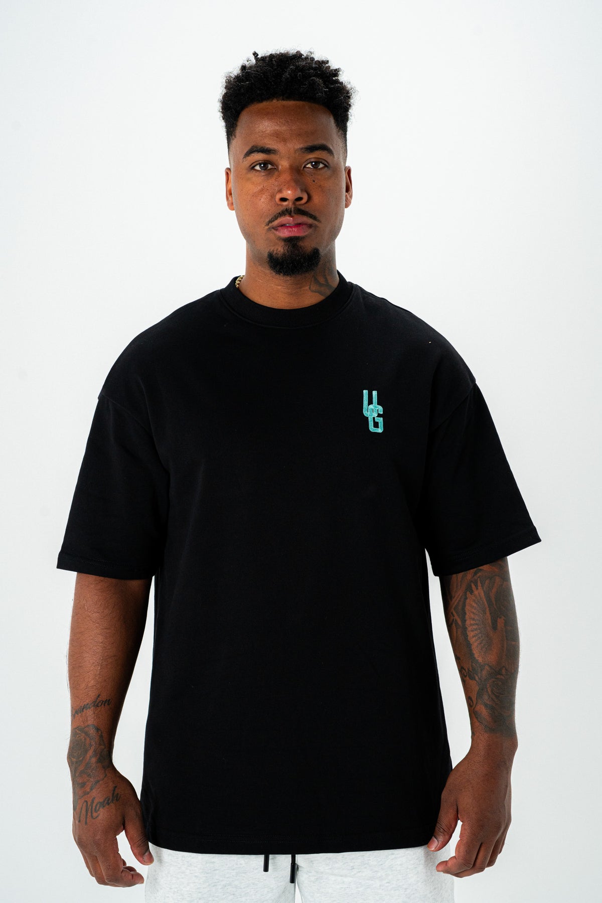 EMPIRE TEE- (BLACK/TIFFANY)