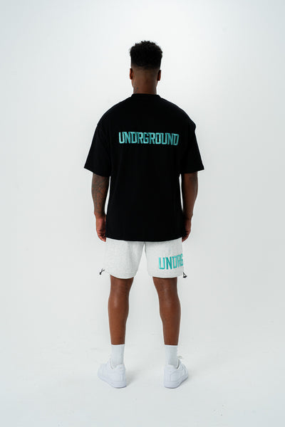 EMPIRE TEE- (BLACK/TIFFANY)