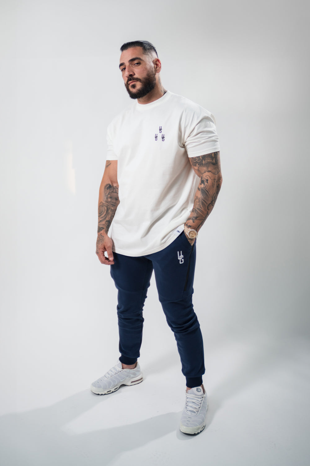 Tapered Trackies x Washed Navy