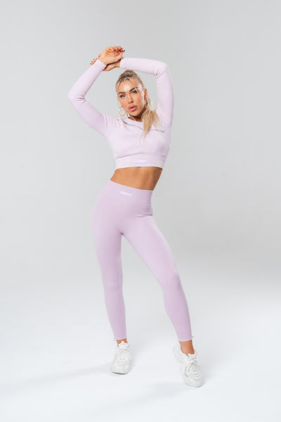 Dusty Pink Zipped Leggings