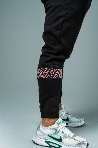 HYPE TRACKPANTS BLACK/ROSE