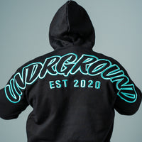 Hype Hoodie Black/Tiffany