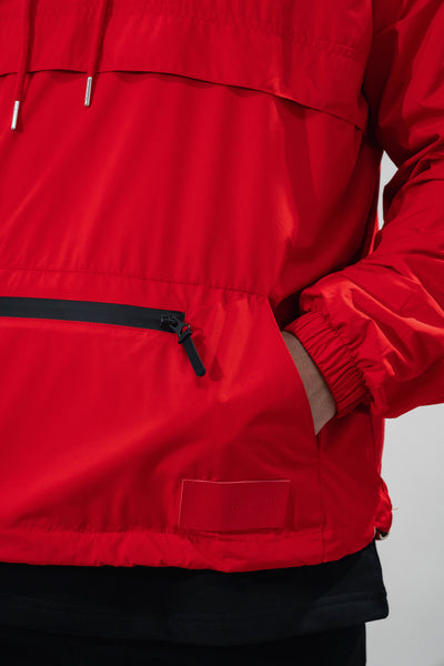 Windbreaker Half Zip x Red