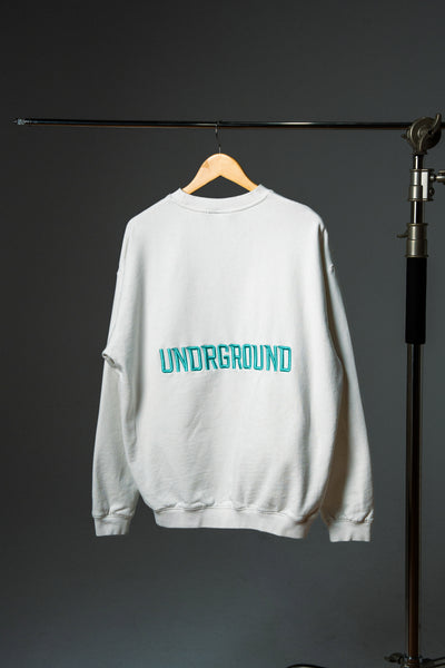 RELAXED FIT CREW (WHITE/TIFFANY)