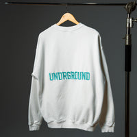 RELAXED FIT CREW (WHITE/TIFFANY)