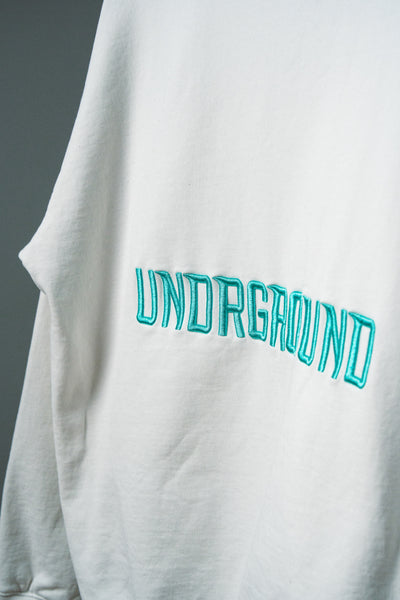 RELAXED FIT CREW (WHITE/TIFFANY)