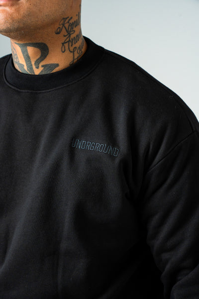 RELAXED FIT CREW (BLACK/CHARCOAL)