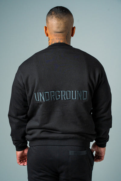 RELAXED FIT CREW (BLACK/CHARCOAL)