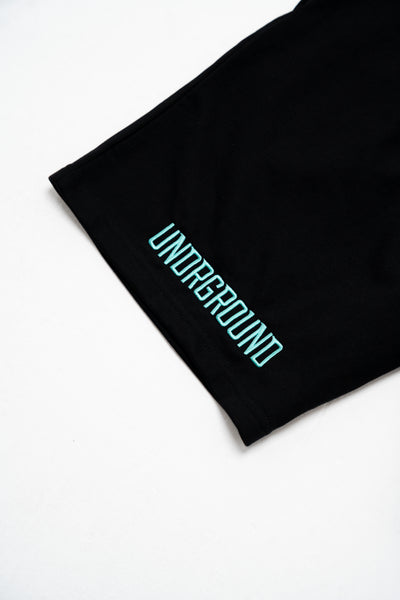 CODE OF SILENCE SHORTS- (BLACK/TIFFANY)
